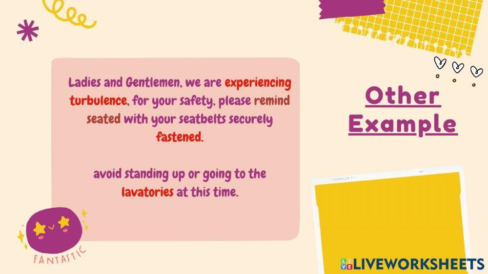 Announcement practice