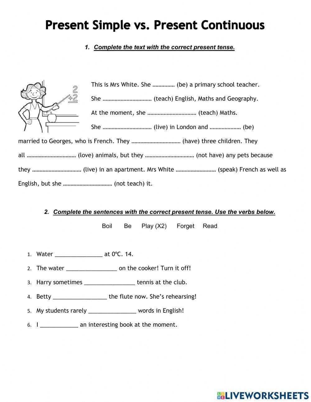 Present simple vs. present continous