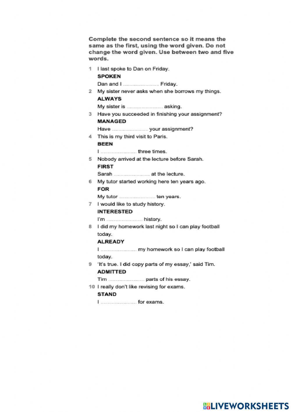 Present simple and continuous