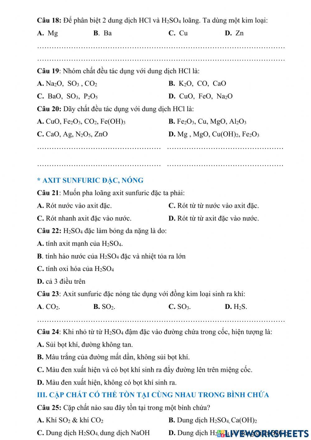 Hoá 9-ôn tập về oxit, axit