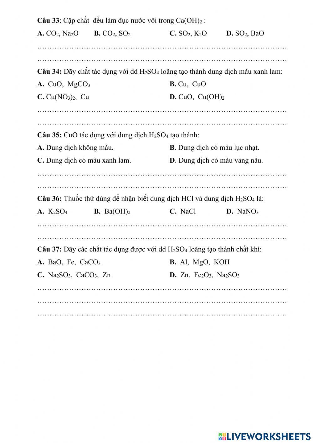 Hoá 9-ôn tập về oxit, axit