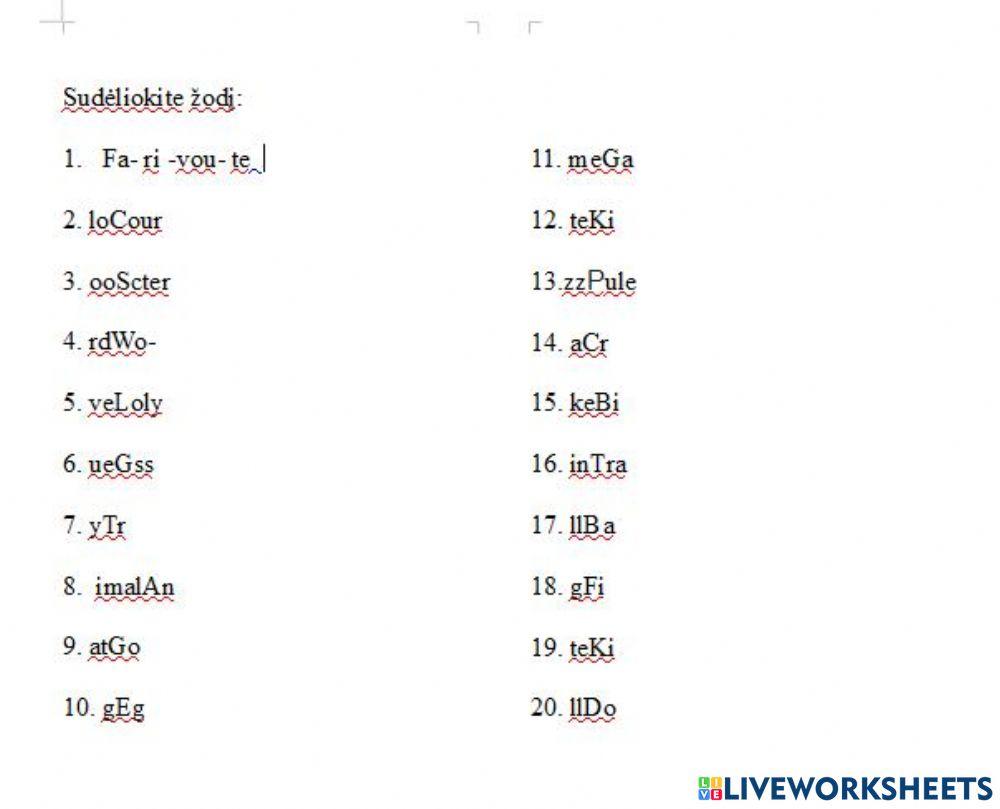 Family and firends unit 2 vocabulary practice