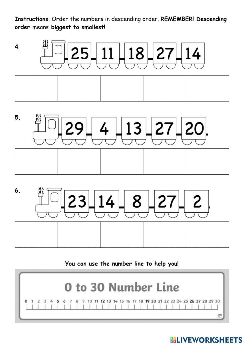 Ascending and Descending Order