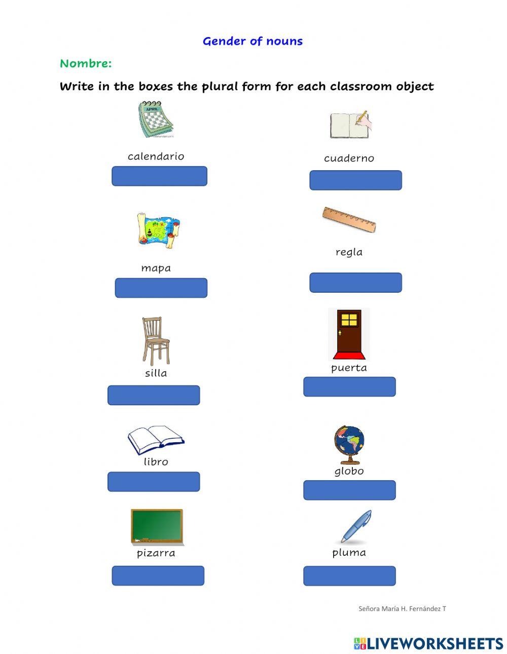 Plurales en español