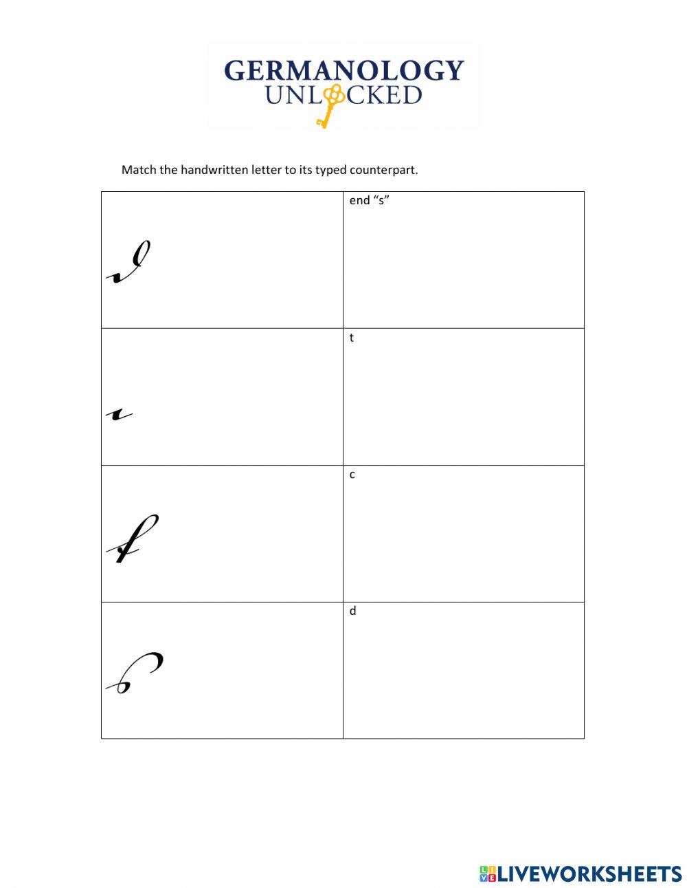 Lowercase Consonants