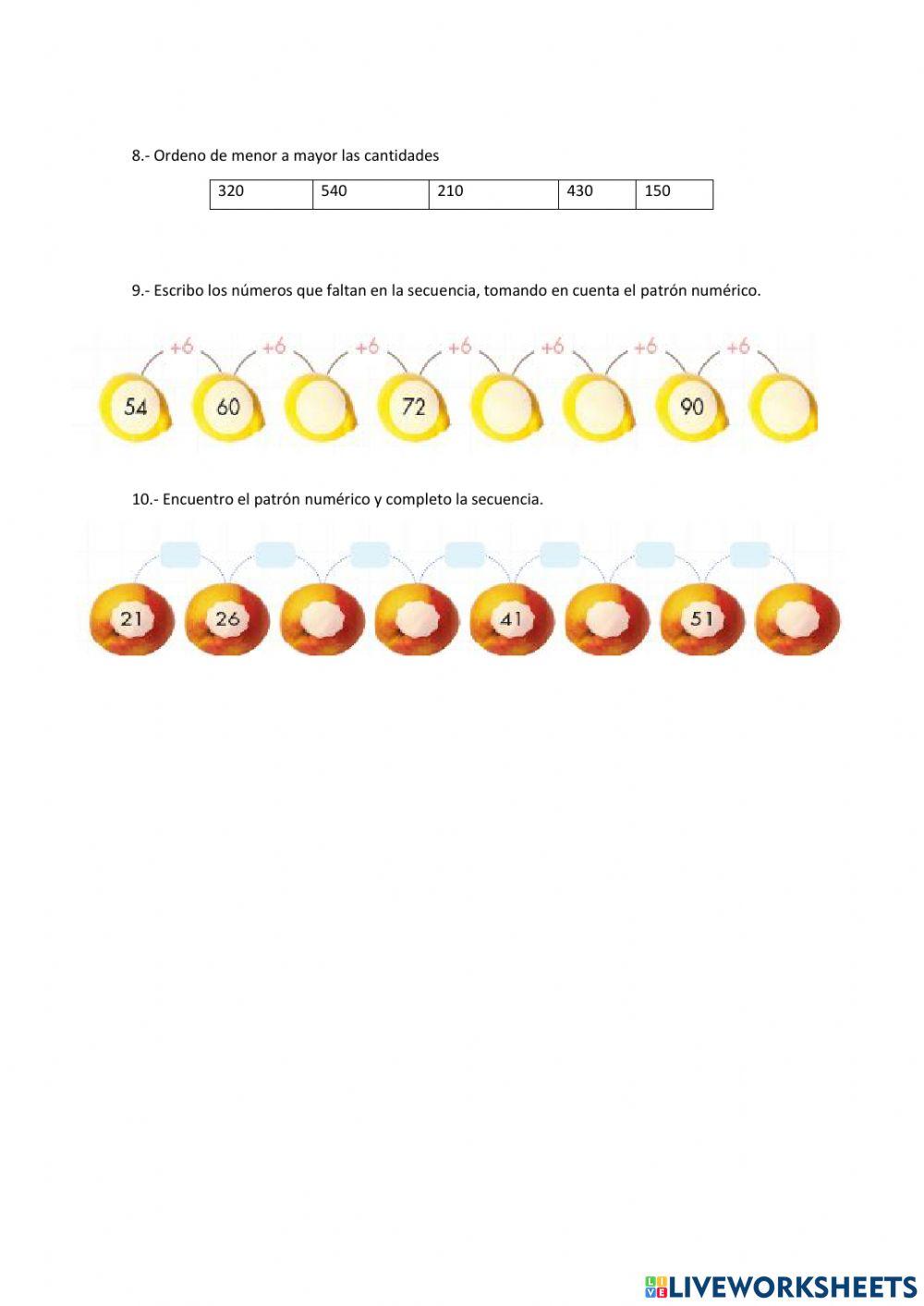 Evaluación Parcial 1 Matemáticas 