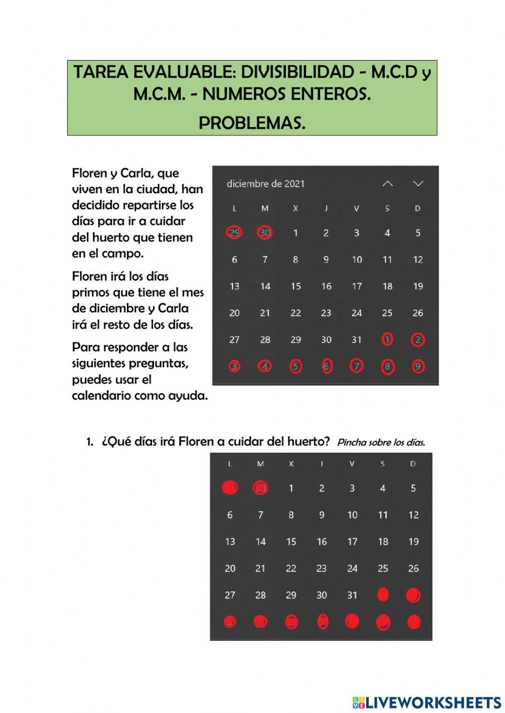Divisibilidad . Problemas