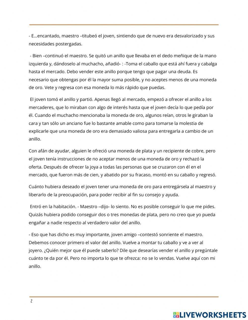 El verdadero valor del anillo