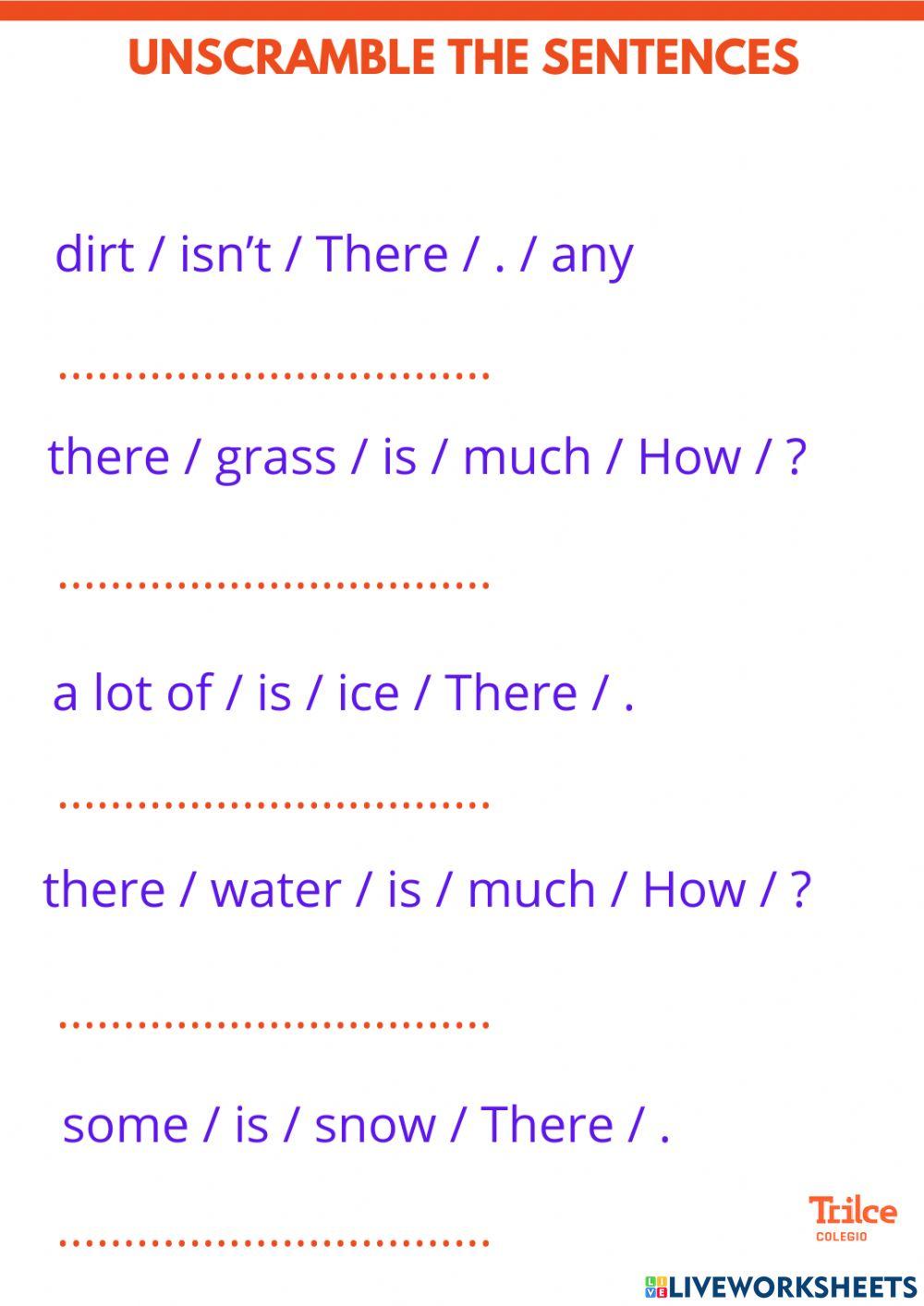 How much snow is there? grammar