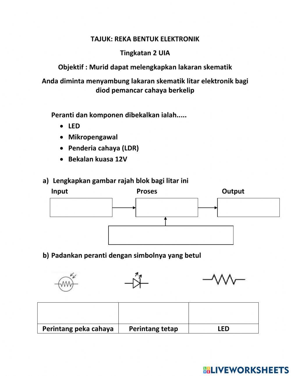 LATIHAN LITAR SKEMATIK REKA BENTUK ELEKTRONIK