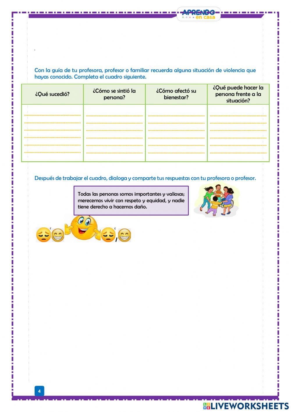 ¡vivamos en un ambiente de respeto y equidad!