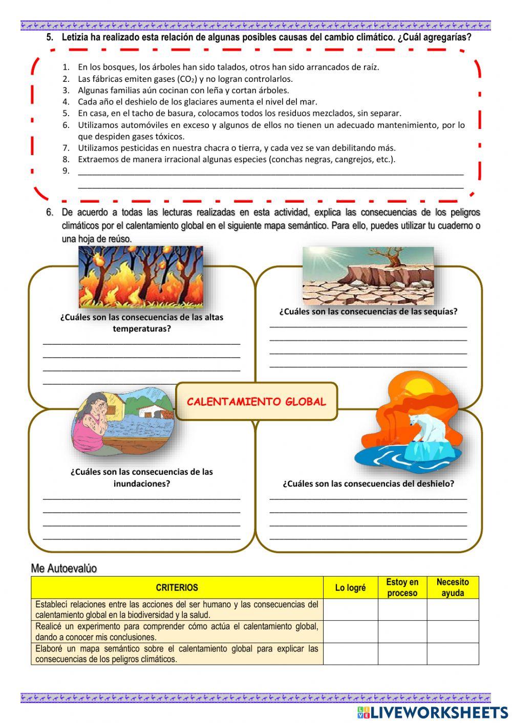 Impacto del calentamiento global que desafía