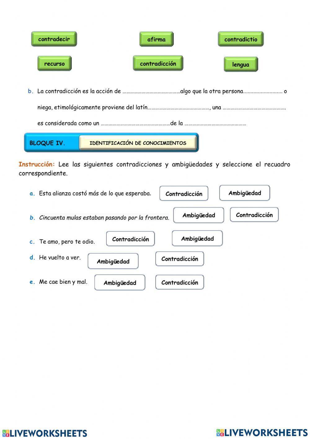 Contradicciones y ambiguedades