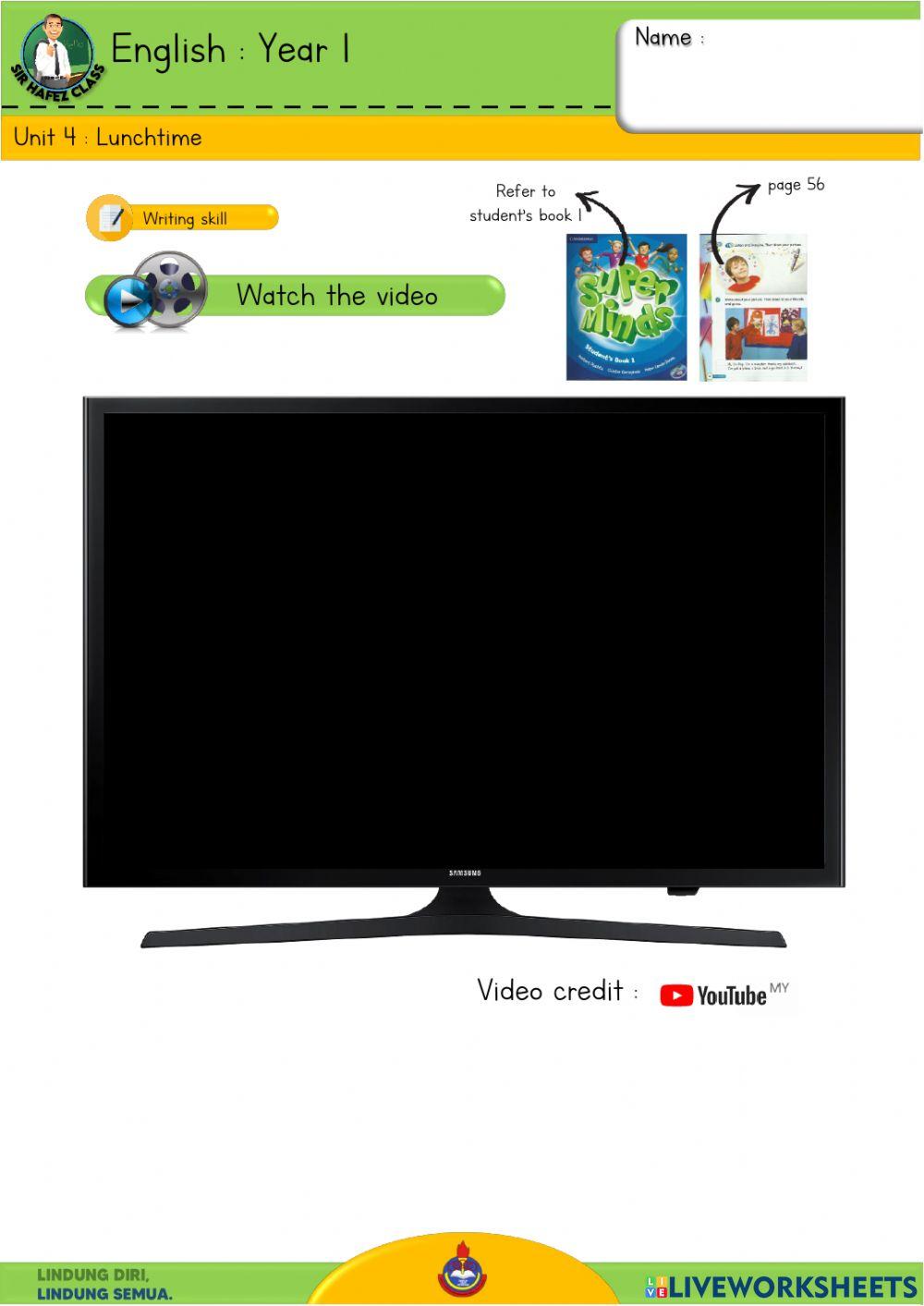 English Y1 - Lunchtime 24