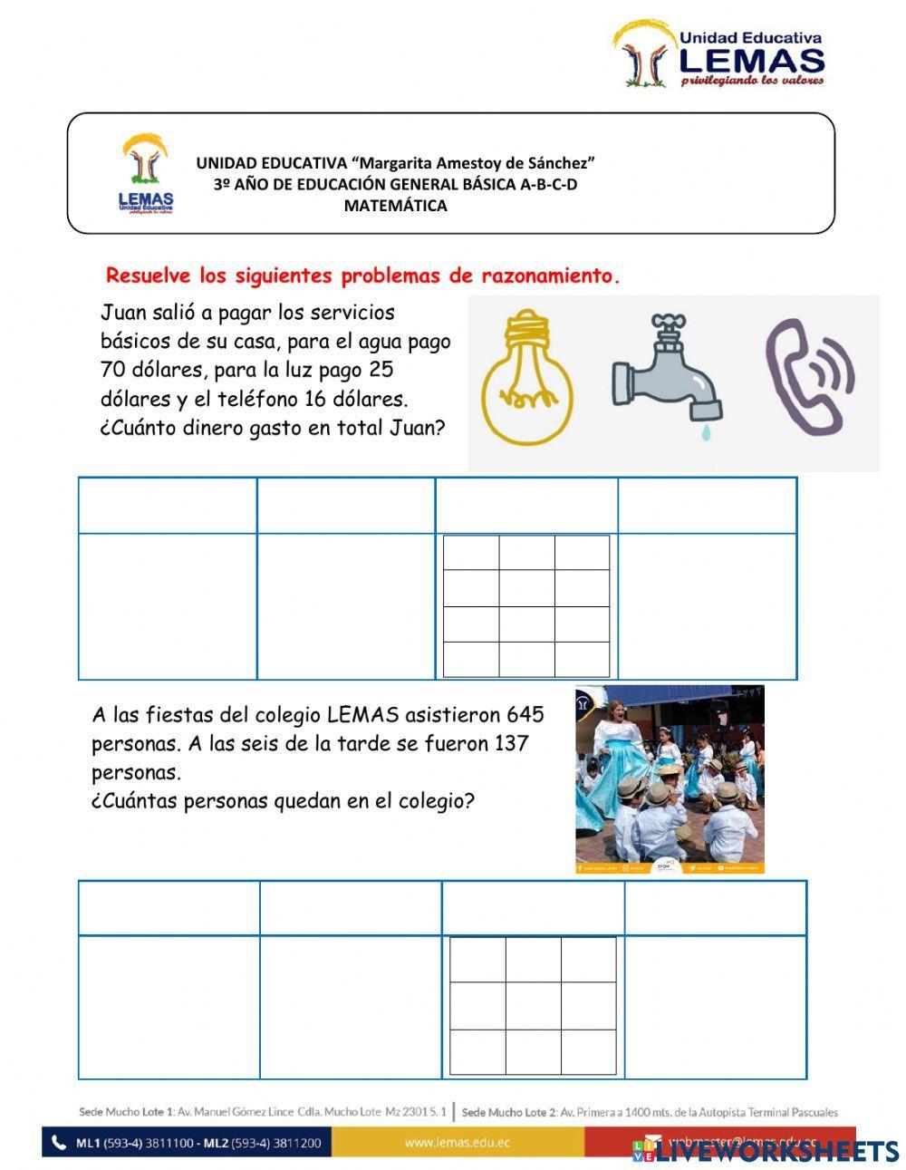 Problemas de razonamiento