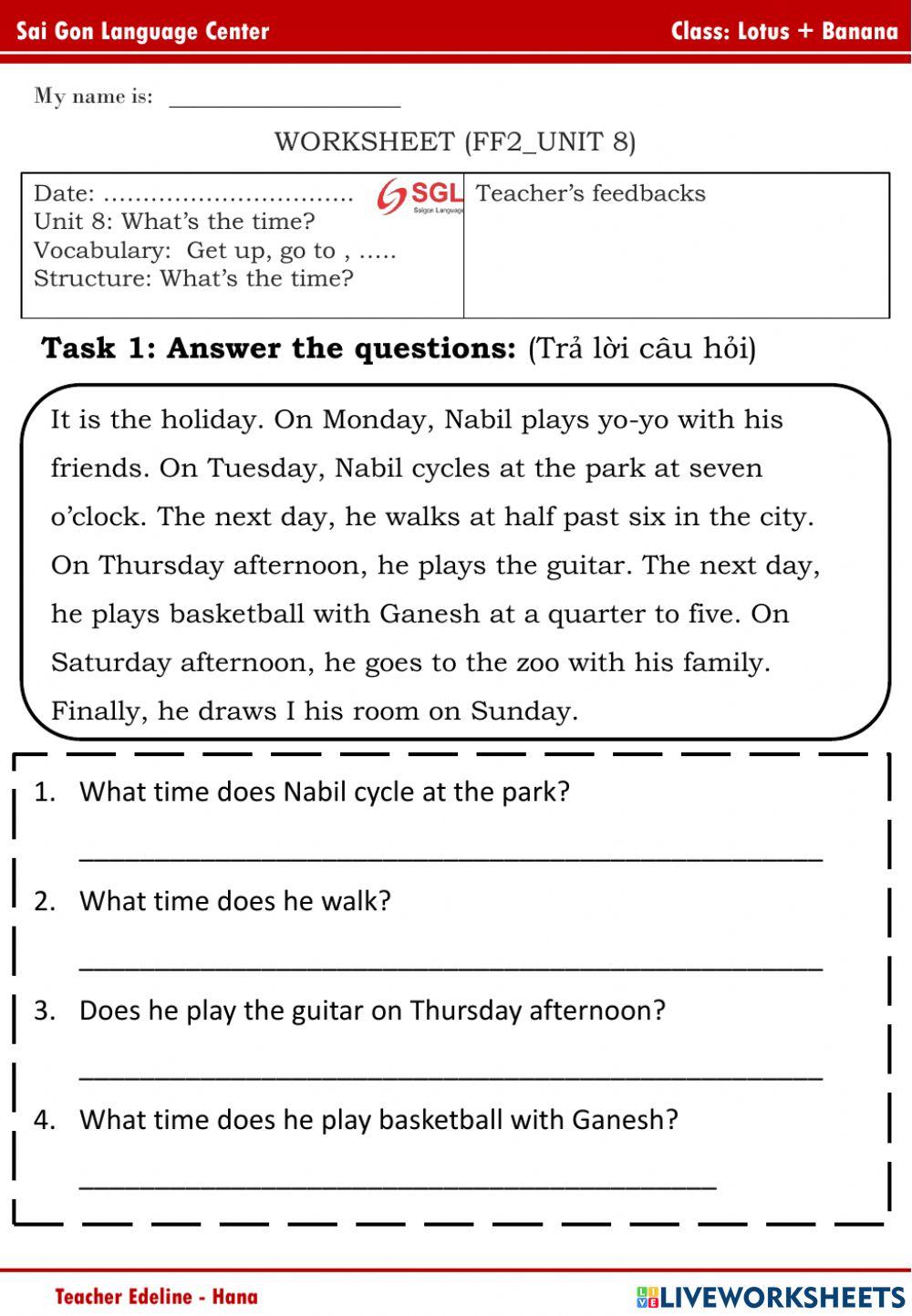 FFs2 Unit 8 Lotus + Banana