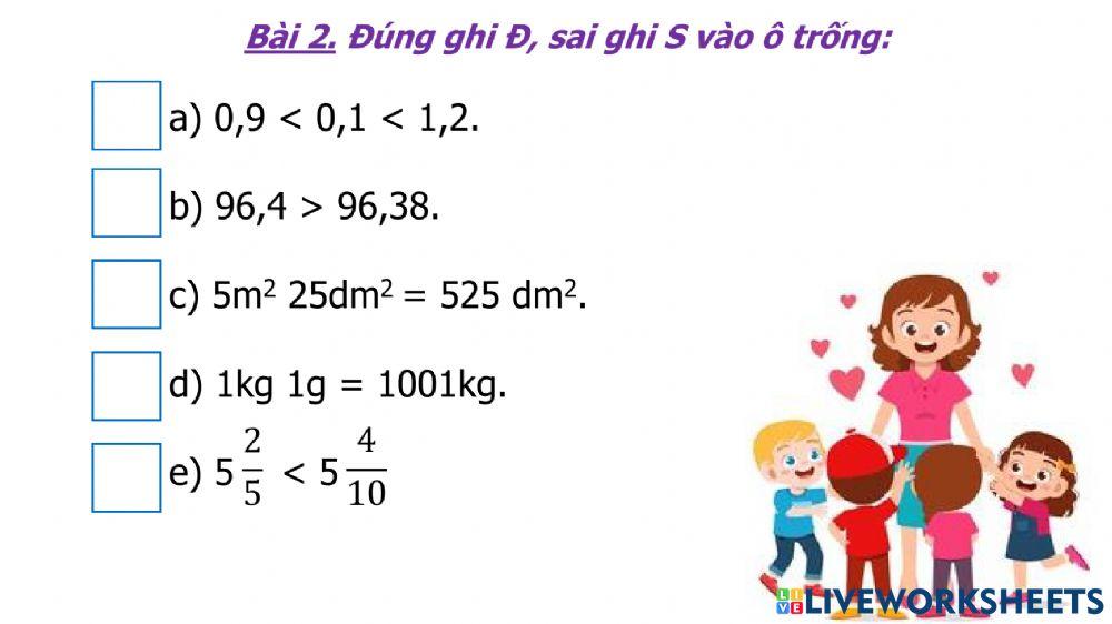 PBT - Toán - Luyện tập chung
