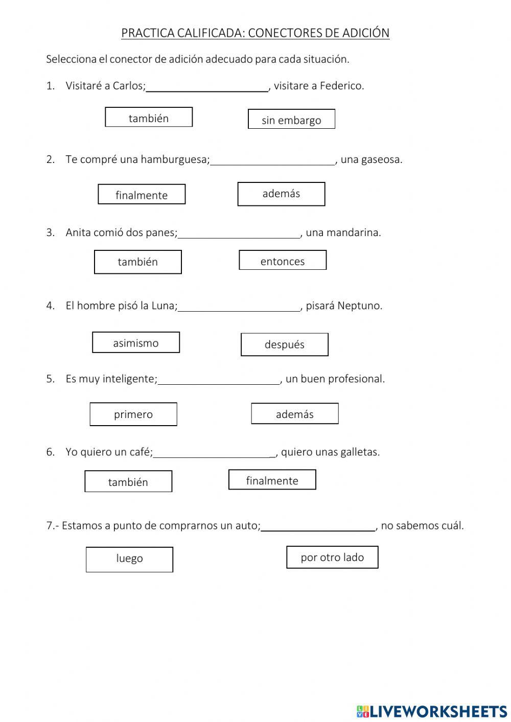 Conectores de adición