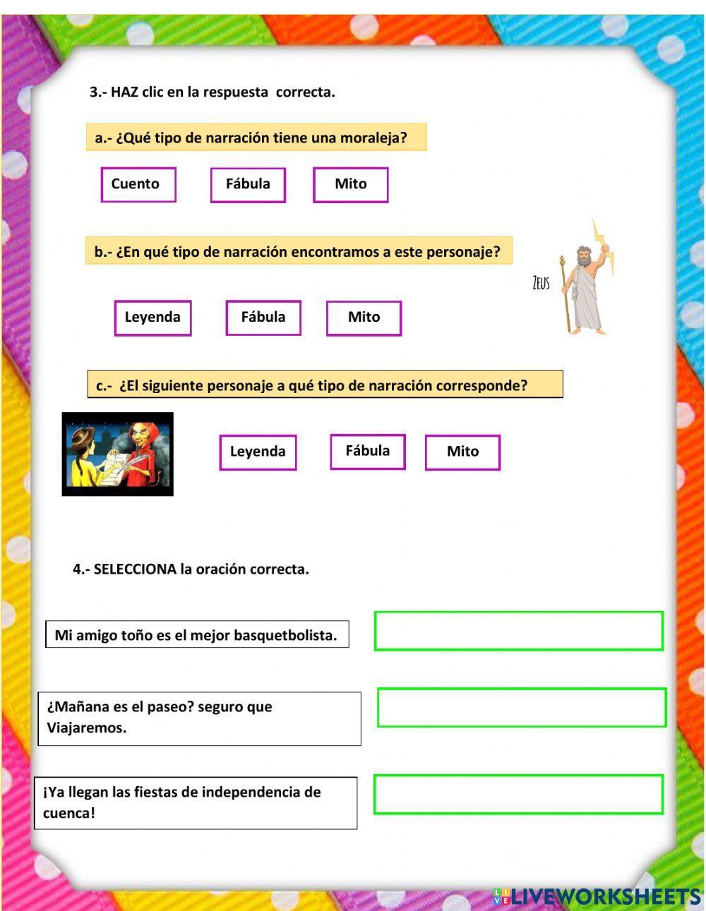 Elementos de la narración