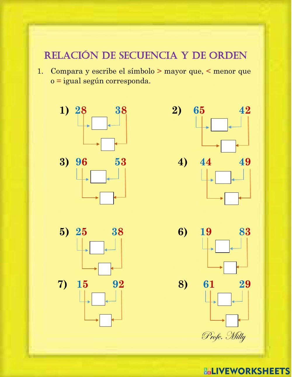 Relación de secuencia y orden