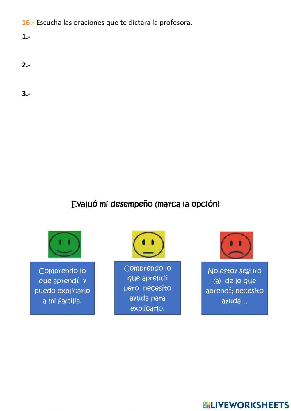 Evaluación lenguaje