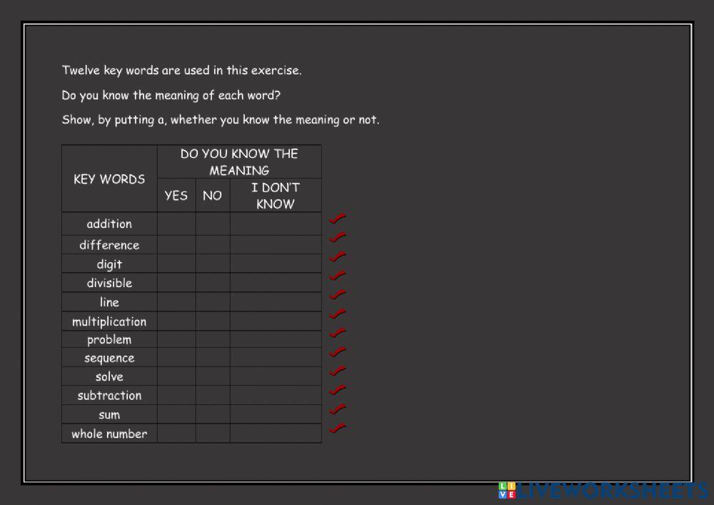 Can Do Skills Worksheet