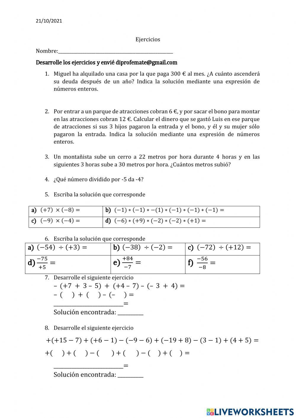 Operaciones num enteros