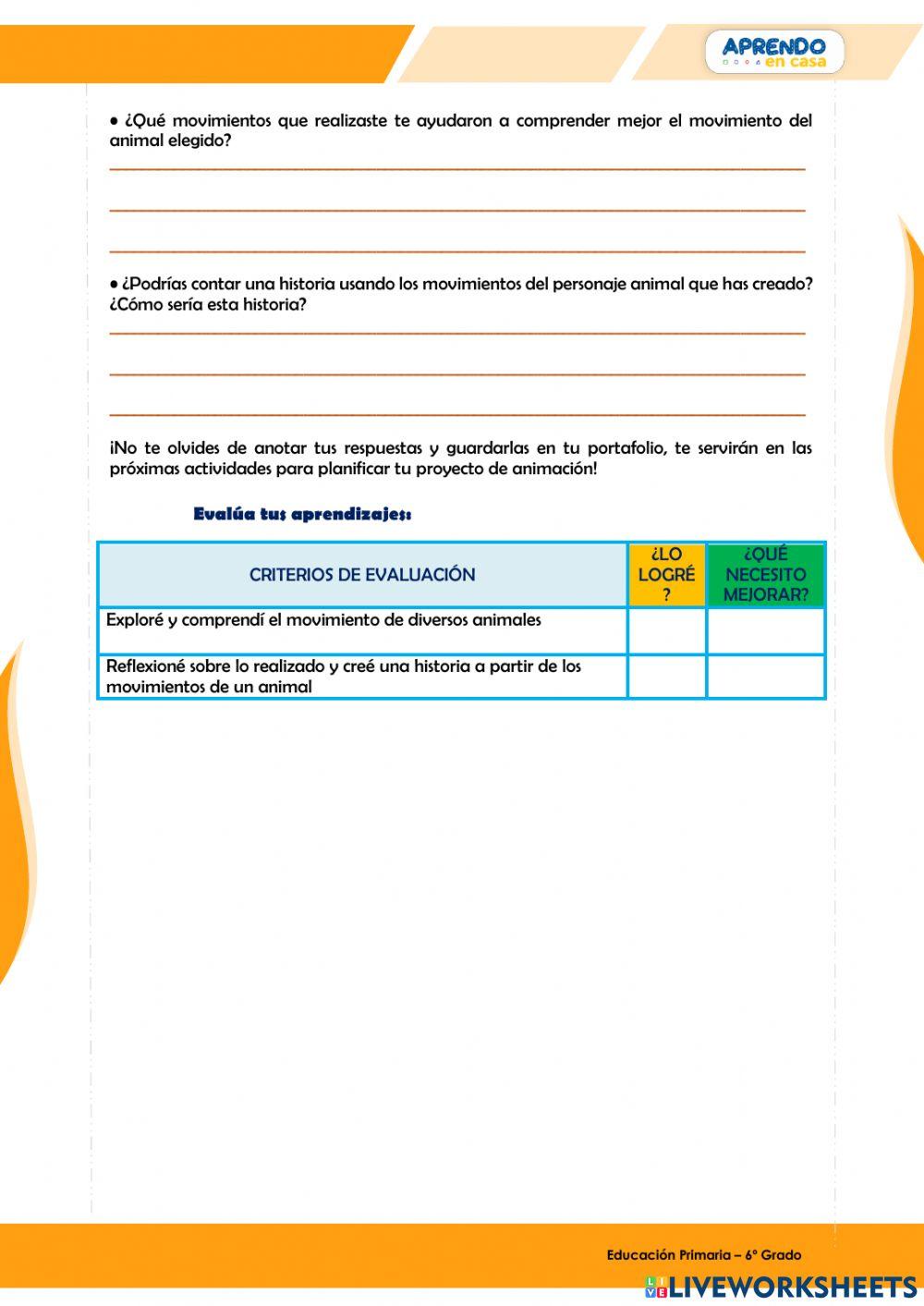 Reconozco el movimiento de los animales a partir de un mito