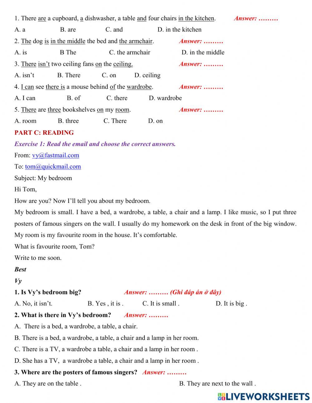 Grade 6 Mid-term test revision cont.