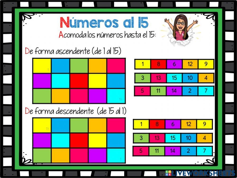 Números hasta el 15 Números hasta el 15