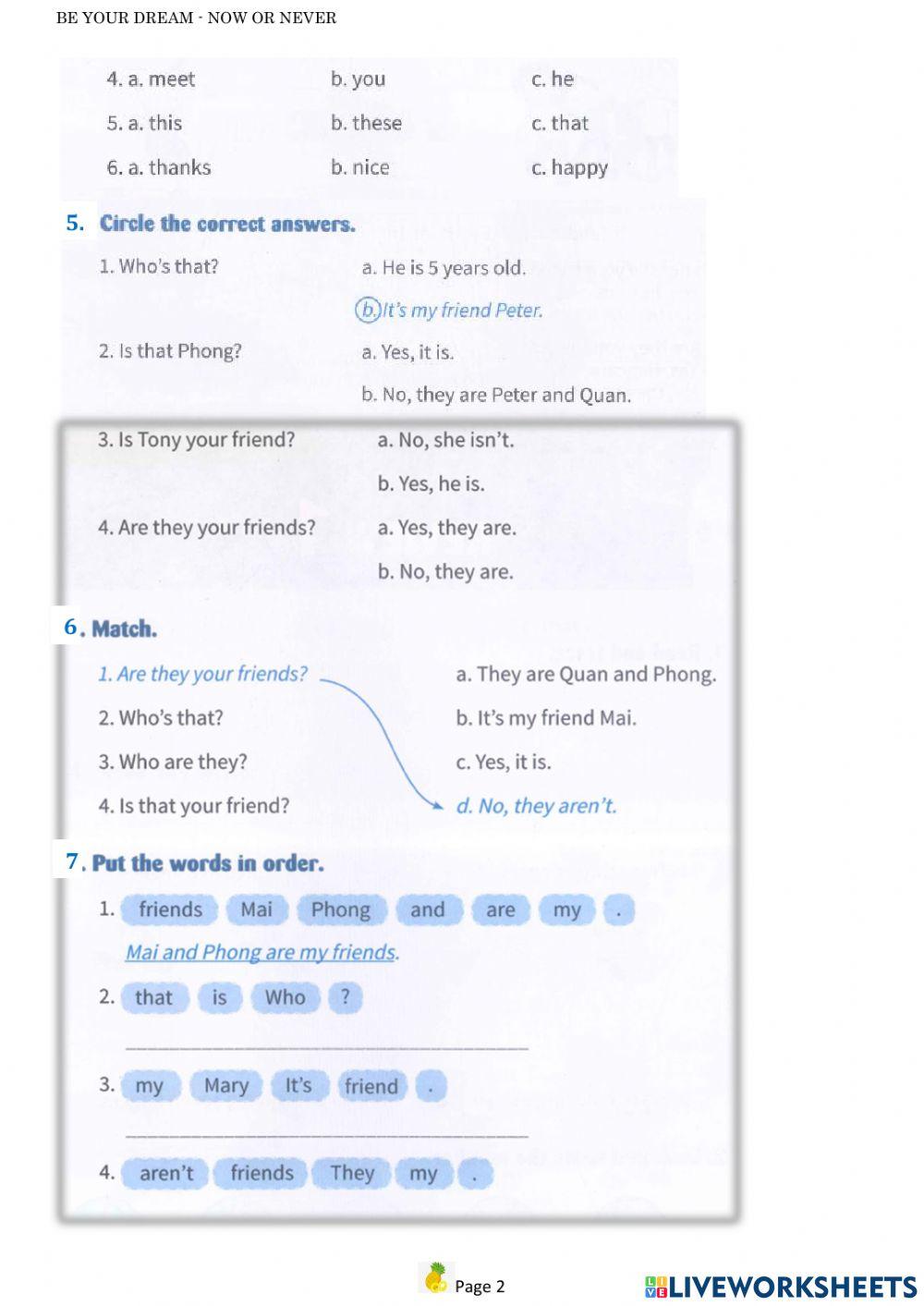 GRADE 3-UNIT 5- Are they your friends