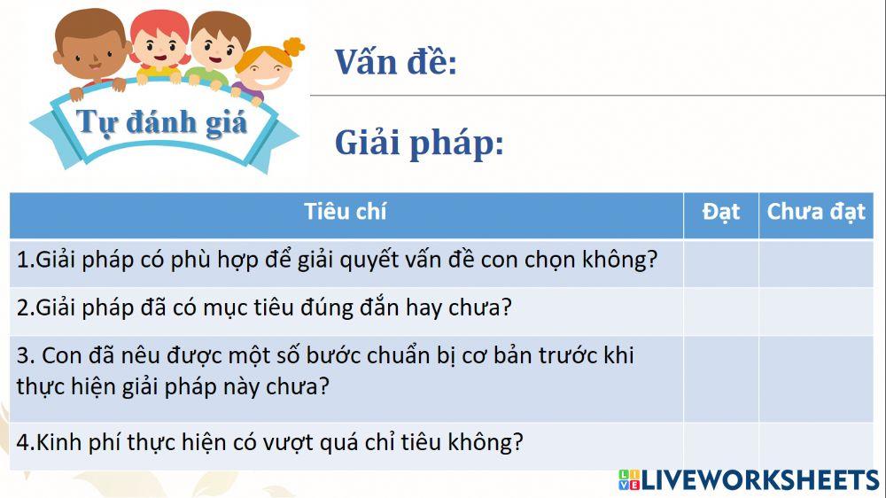 Phiếu đánh giá dự án GCED