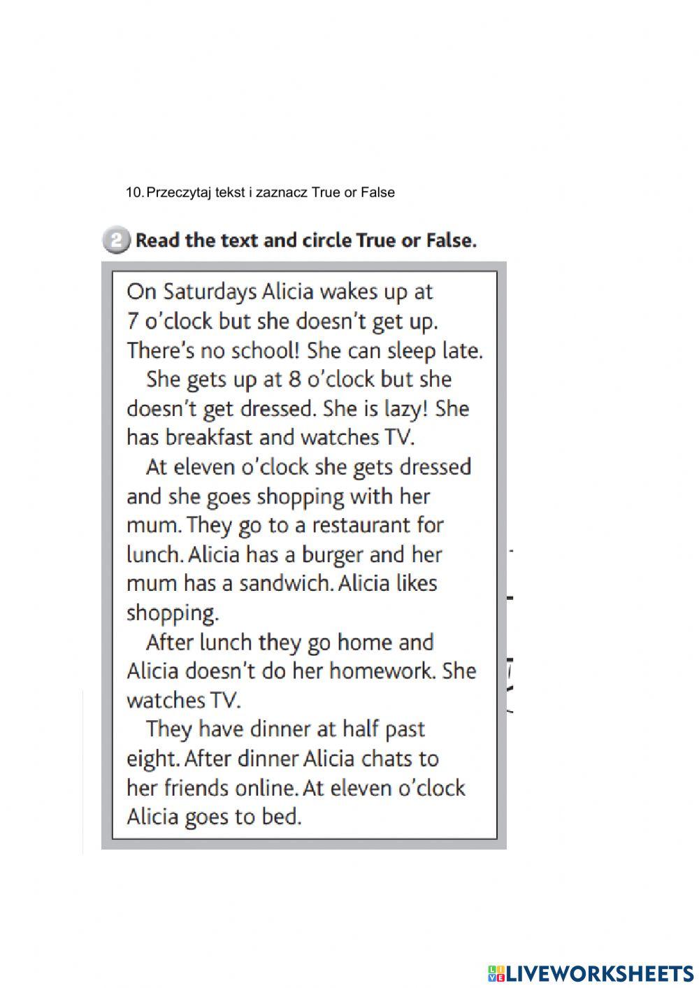 Today Starter - test unit 7