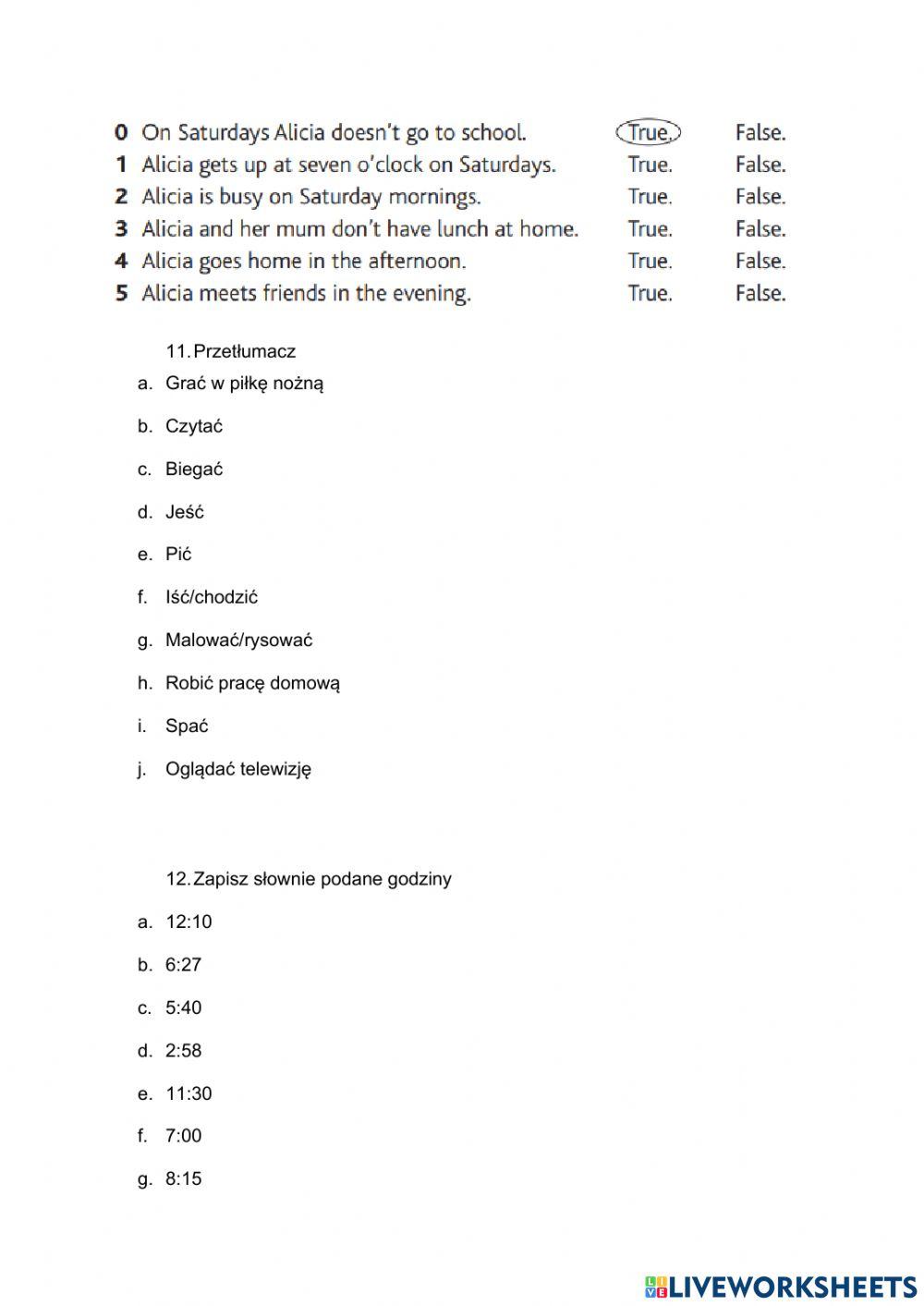 Today Starter - test unit 7