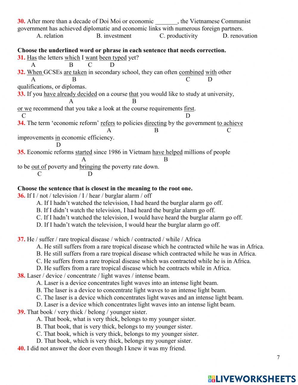 English 12 - HKI test