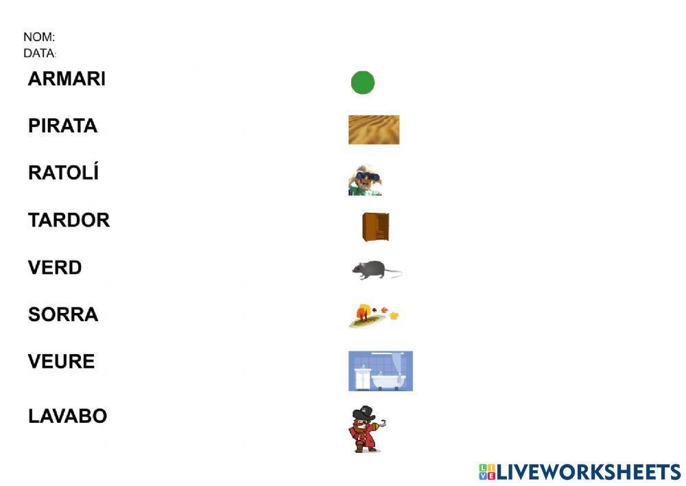 Relaciona paraula imatge