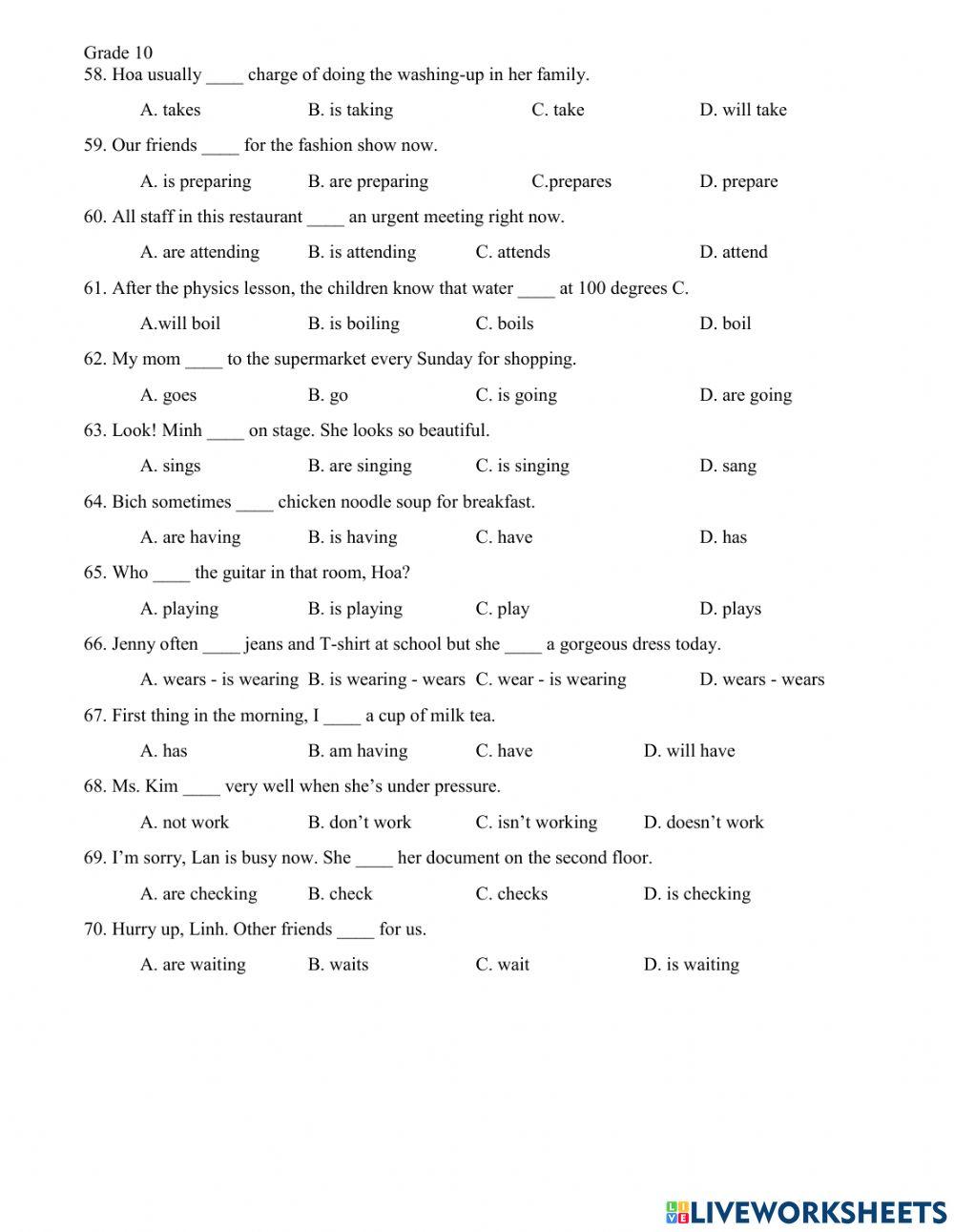 Test for unit 1-grade 10 (thí điểm)