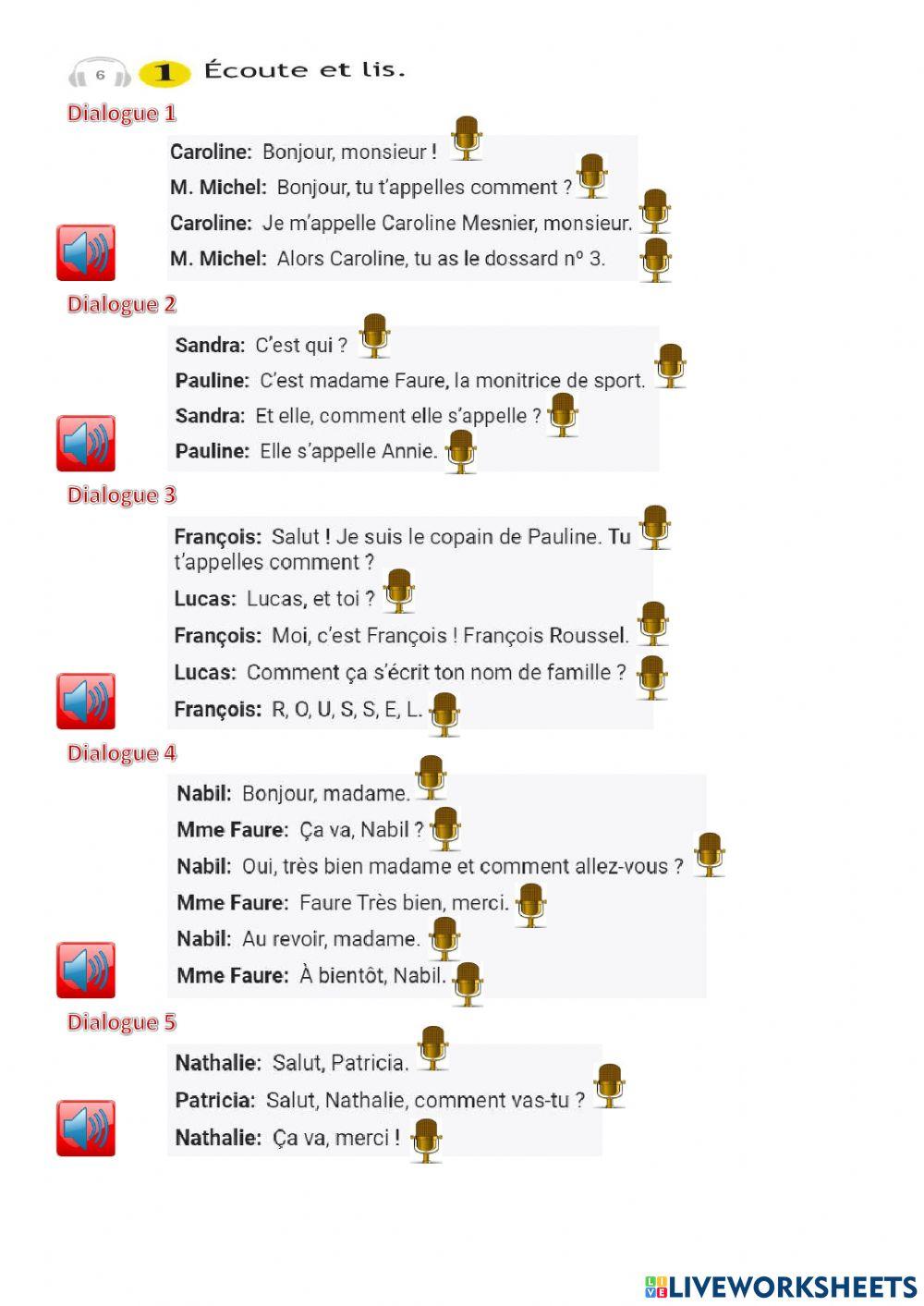 Samedi 23 octobre G 6