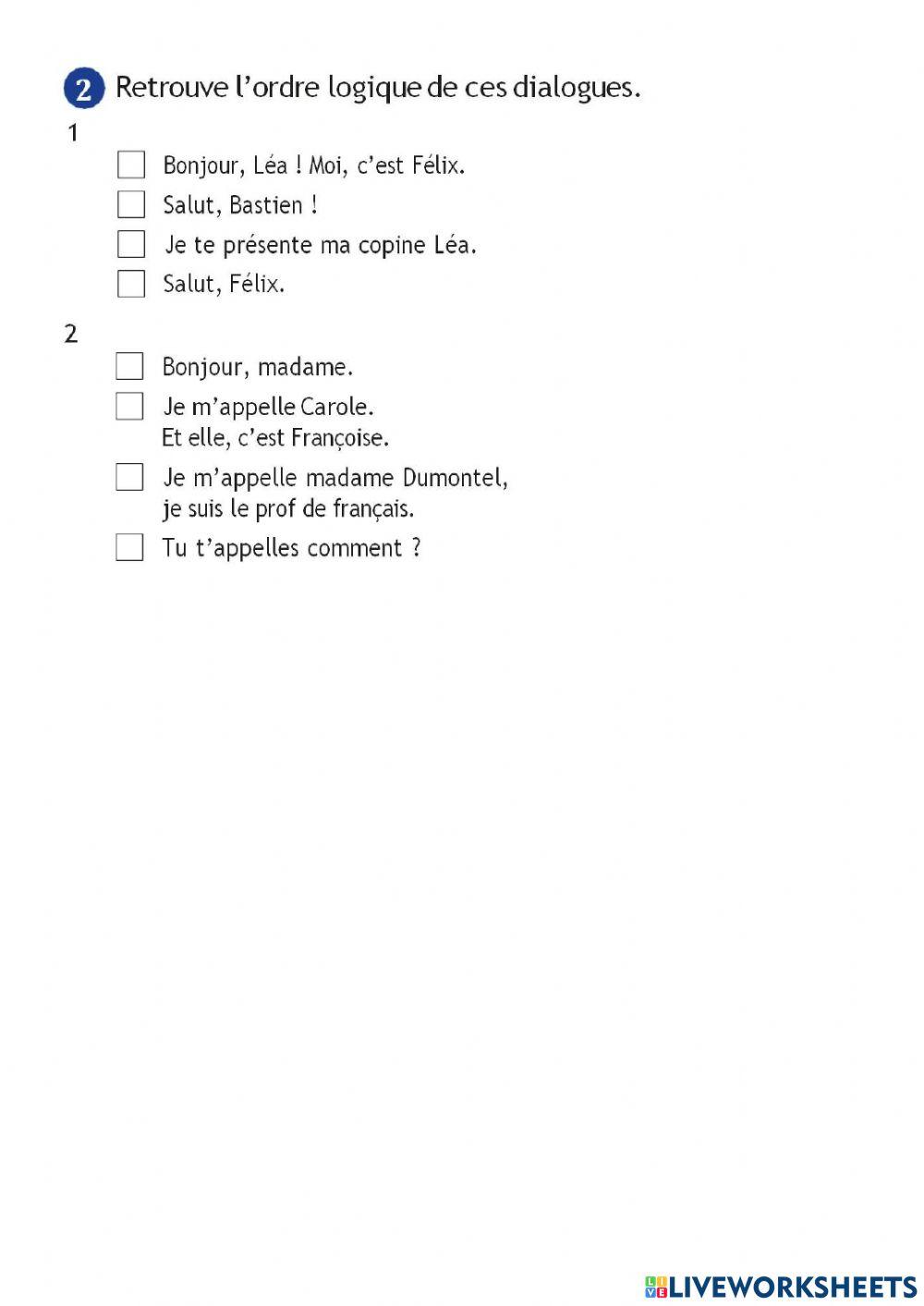 Samedi 23 octobre G 6