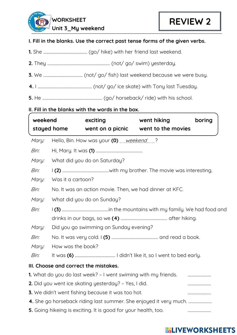 G4. Unit 3. Review 2