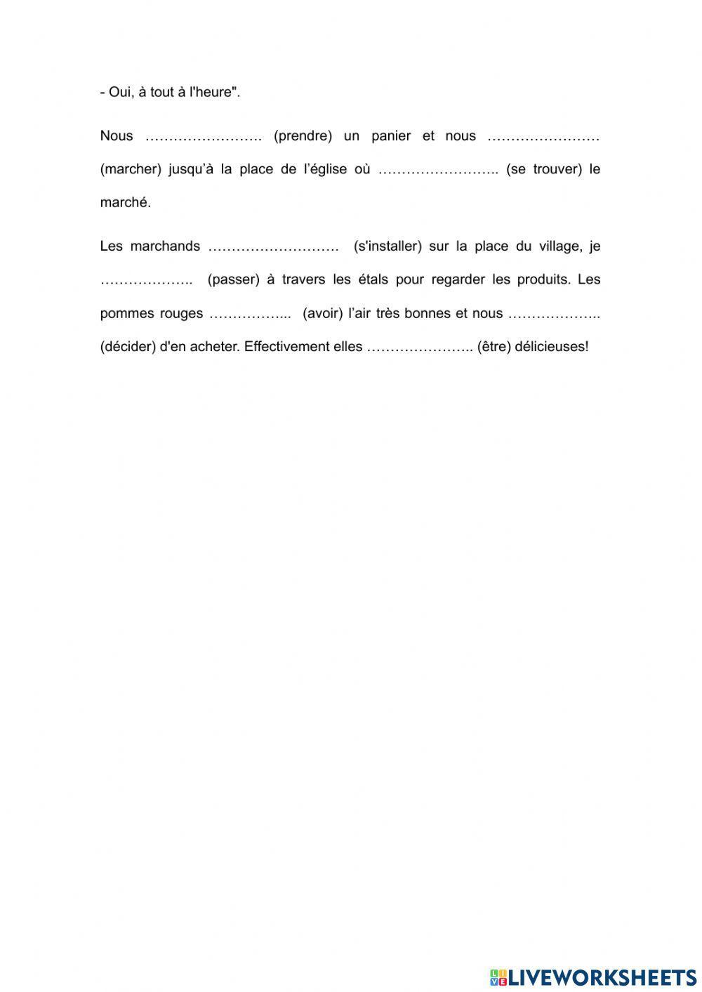 Le présent de l'indicatif