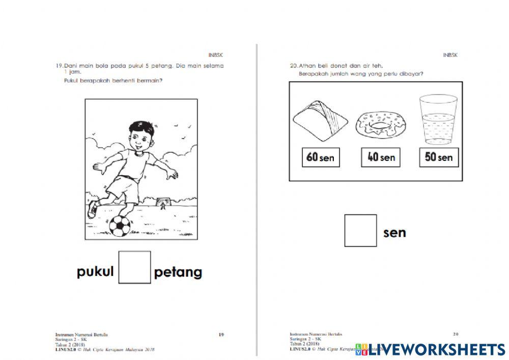 Numerasi Tahun 2 2018