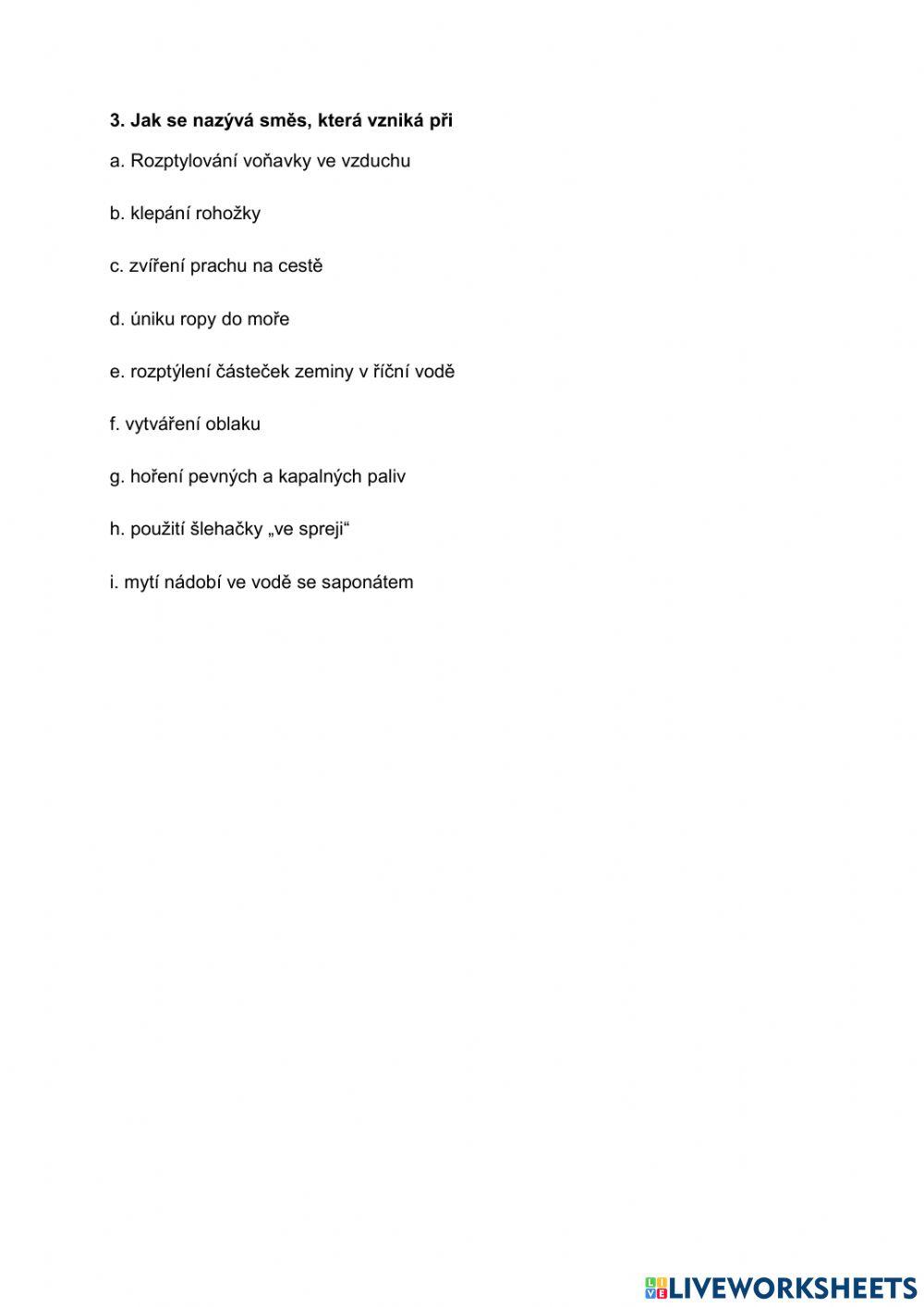 Chemické látky a směsi