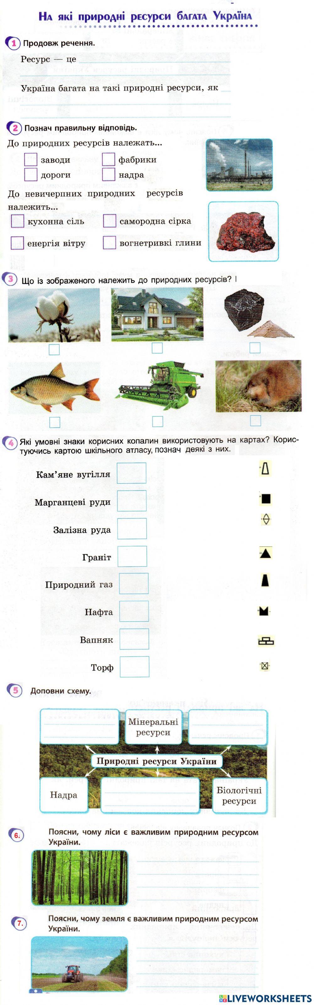 Природні ресурси України (підручник Т.Гільберг)