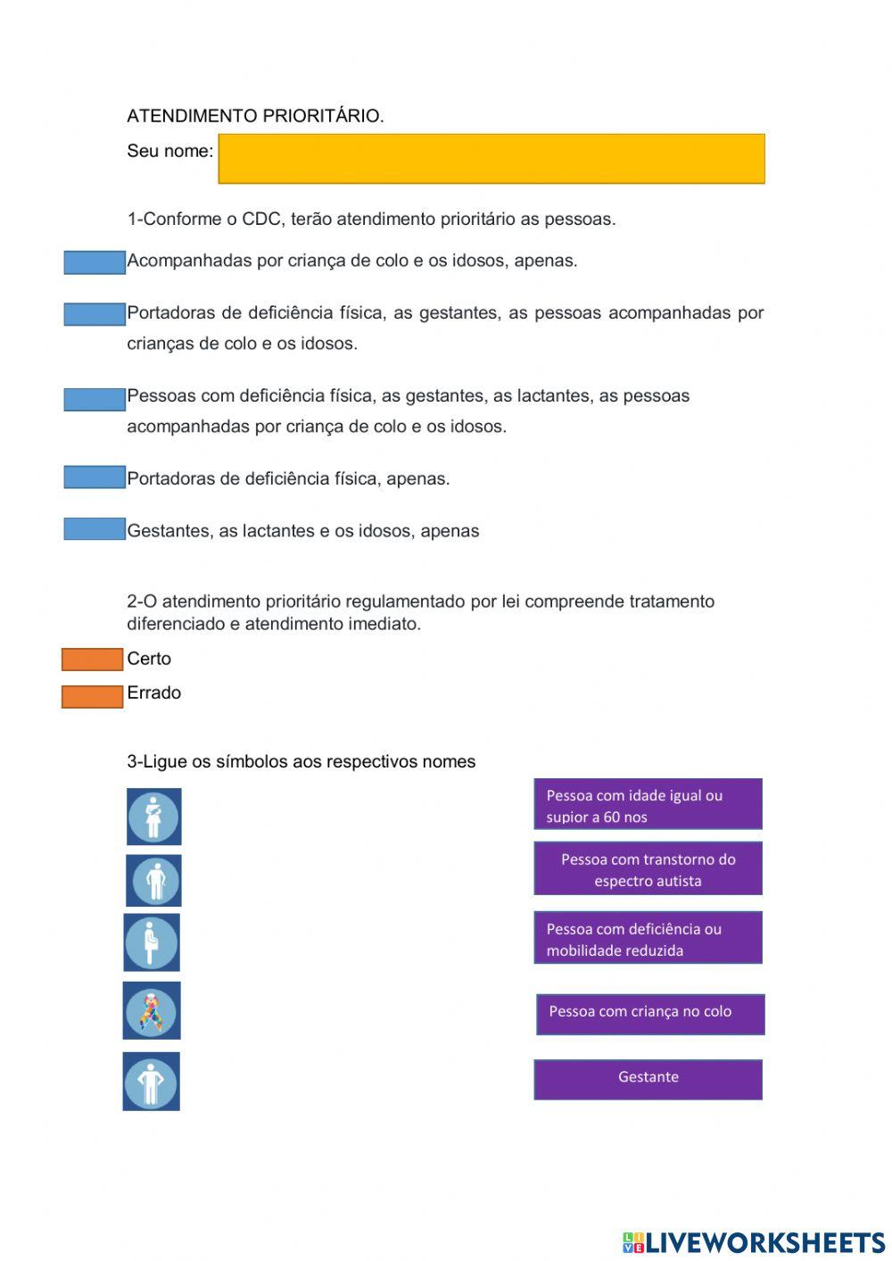 Atendimento prioritário