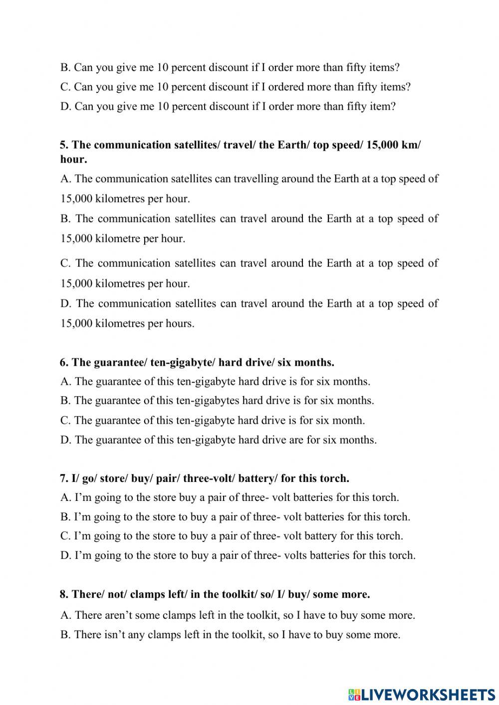 Writing - unit 123- teacher's handout-dt3