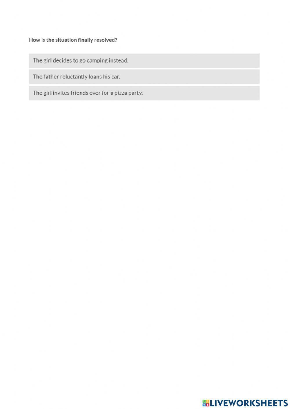 Listening Comprehension: -Car Accident-