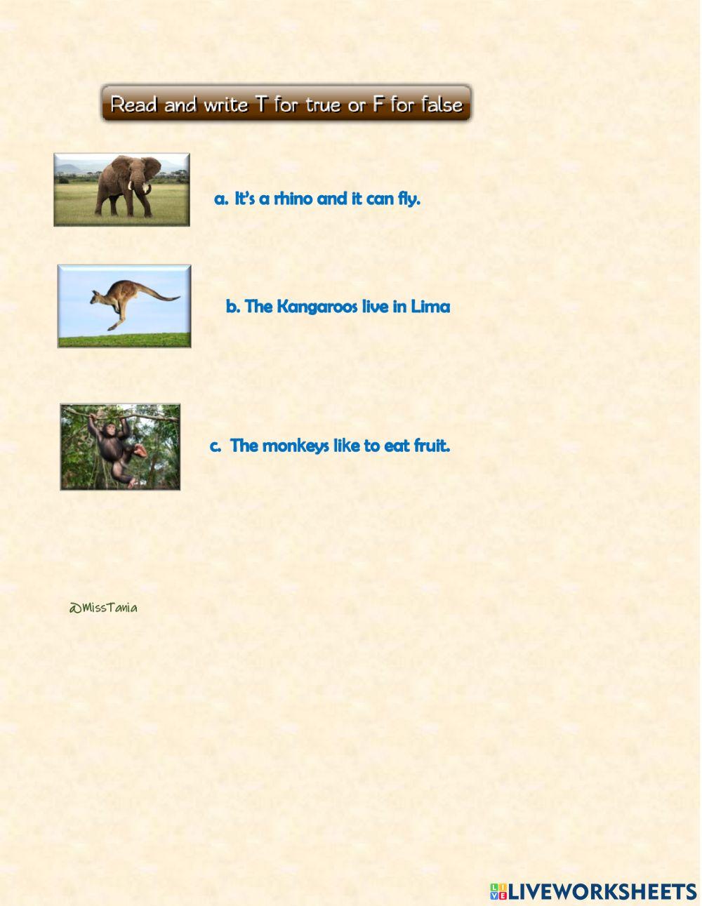 Animal and abilities