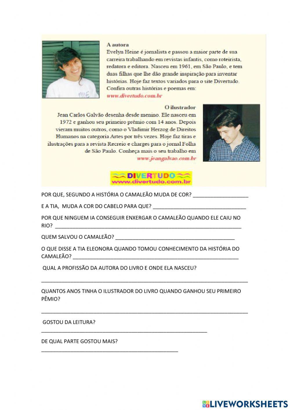 Leitura - comigo não camaleão!