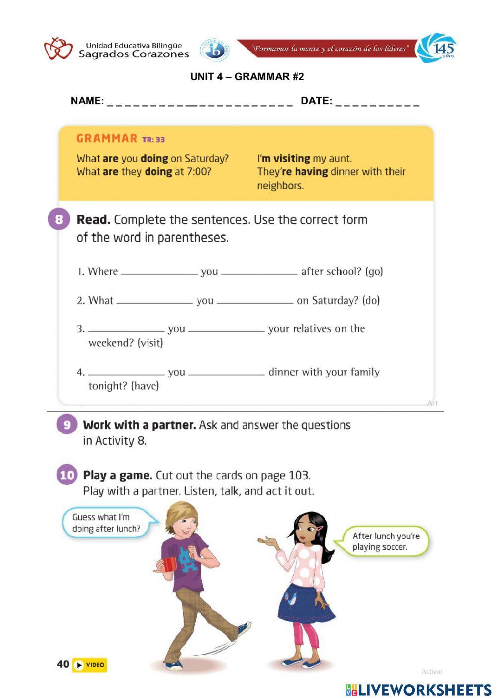 Present Progresive Future